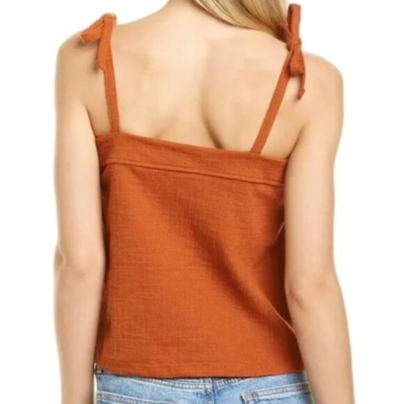 *SOLD*Madewell Crosshatch Tie Strap Tank Top Size S - Picture 2 of 8